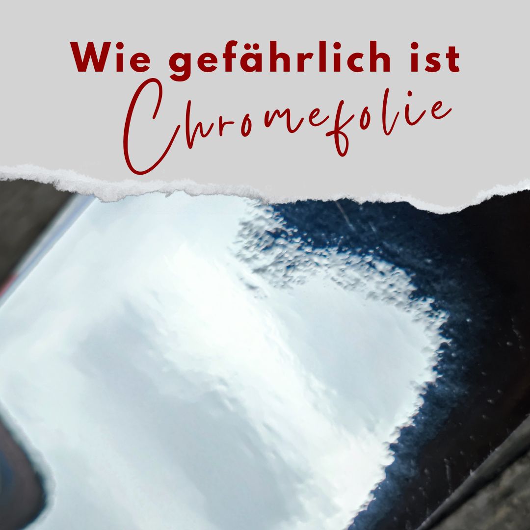 Hier seht Ihr eine silbrige Chromfolie mit glänzender Oberfläche. Image